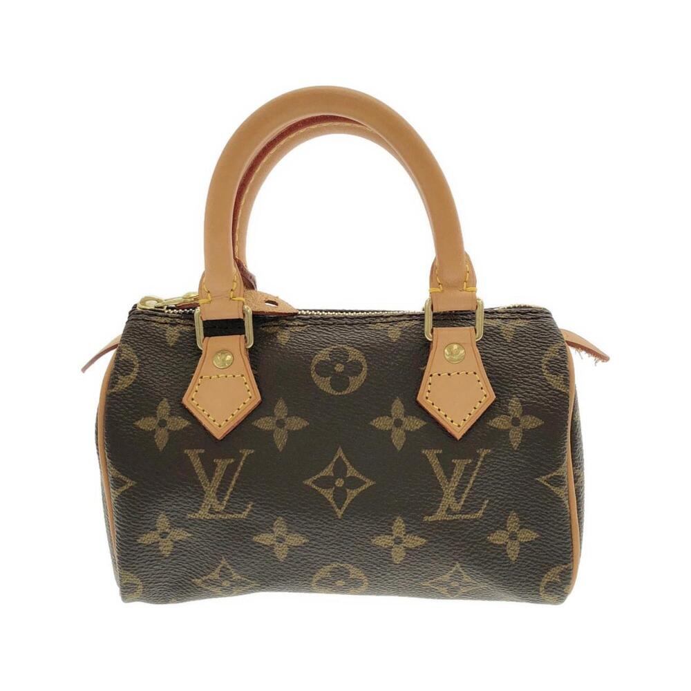 LOUIS VUITTON Authentic Brown Monogram Mini Speedy Boston Bag